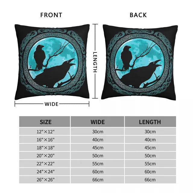 Hugin &amp; Munin Pillow Case - Viking Heritage Store