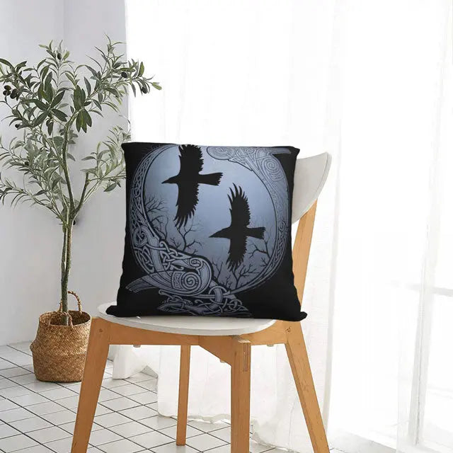 Hugin & Munin Pillow Case - Viking Heritage Store