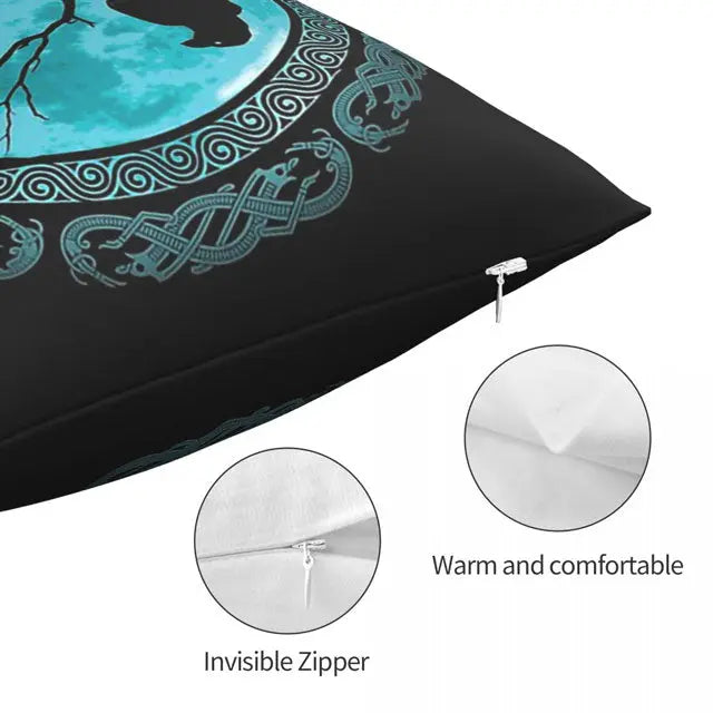 Hugin &amp; Munin Pillow Case - Viking Heritage Store