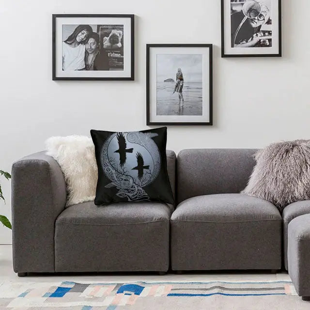 Hugin & Munin Pillow Case - Viking Heritage Store