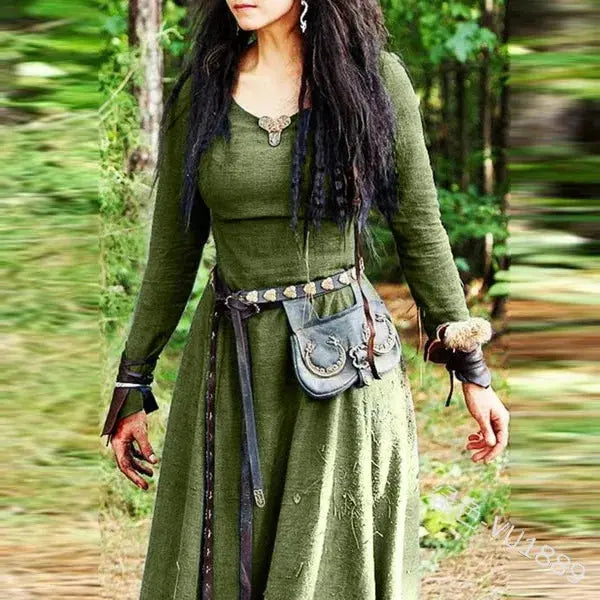 Viking Dress with long sleeves Grey / 3XL