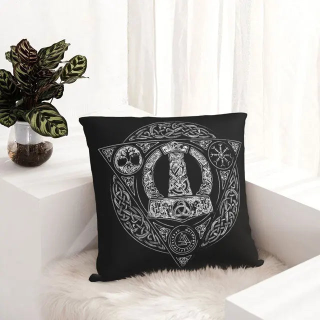 Mjolnir Pillow Case - Viking Heritage Store