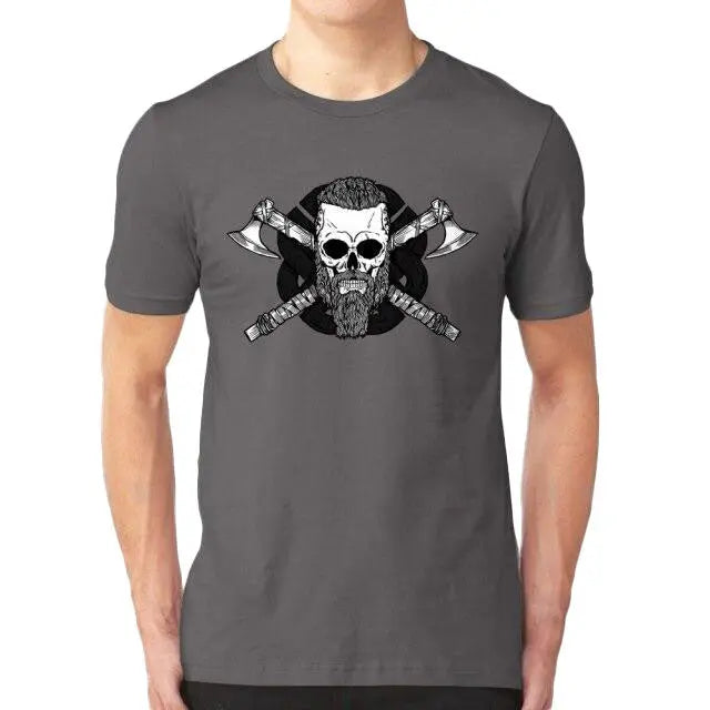 Nordic Bearded Viking Skull Shirt - Viking Heritage Store