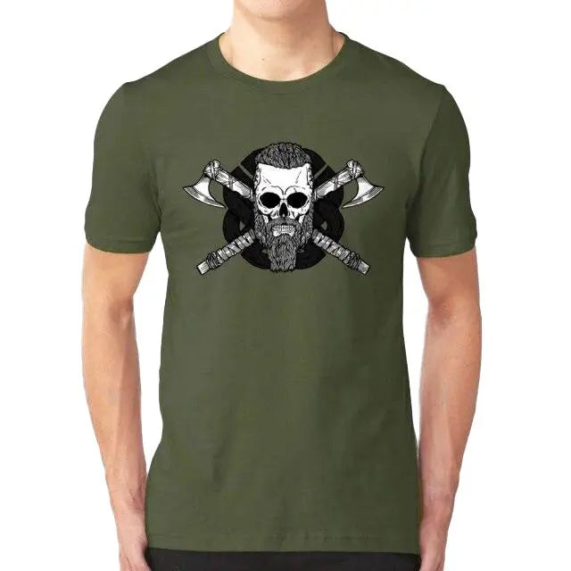 Nordic Bearded Viking Skull Shirt - Viking Heritage Store