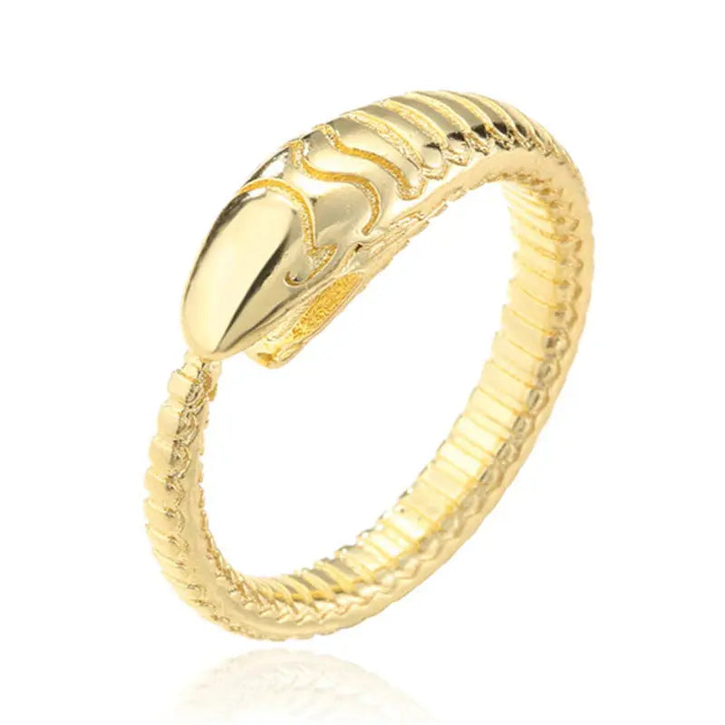 Ouroboros Golden Snake Ring - Viking Heritage Store