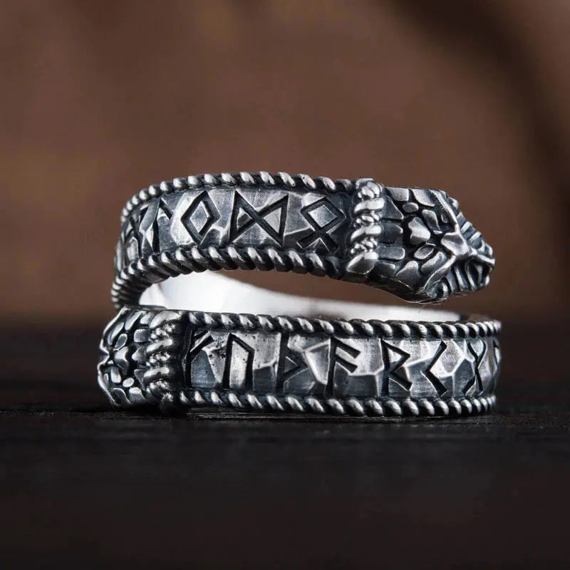 Ouroboros Ring (Silver) - Viking Heritage Store
