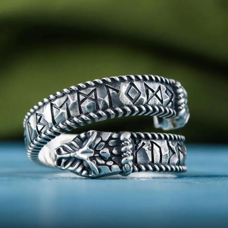 Ouroboros Ring (Silver) - Viking Heritage Store