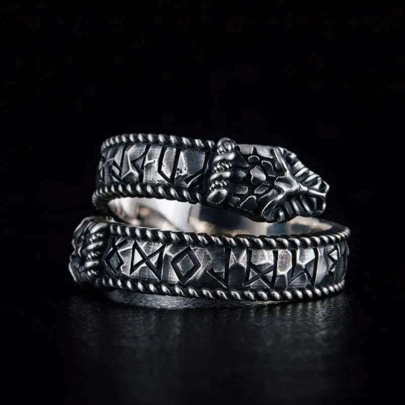 Ouroboros Ring (Silver) - Viking Heritage Store