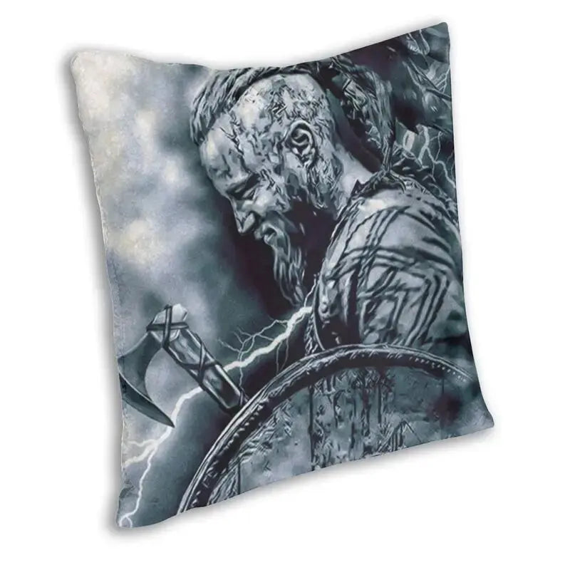 Ragnar Lothbrok Vikings Throw Pillow Decor Home Viking King Luxury Cushion Cover Velvet Pillowcase-Viking Heritage Store
