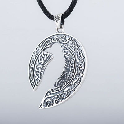 Silver Raven Necklace - Viking Heritage Store