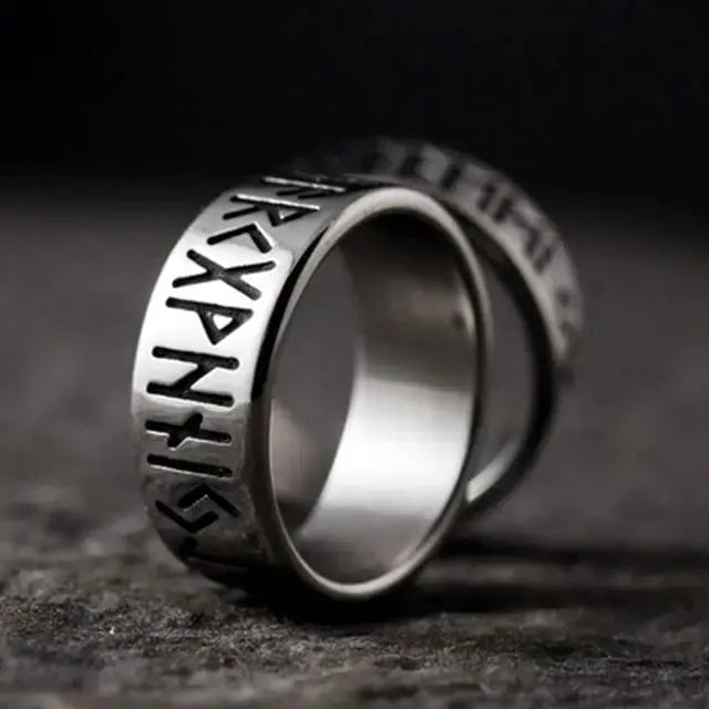Double Rune Ring Runes Ring | Viking Heritage - Viking Heritage Store