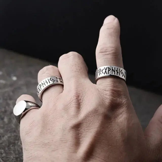 Ring 2 Runes Runes Ring | Viking Heritage - Viking Heritage Store