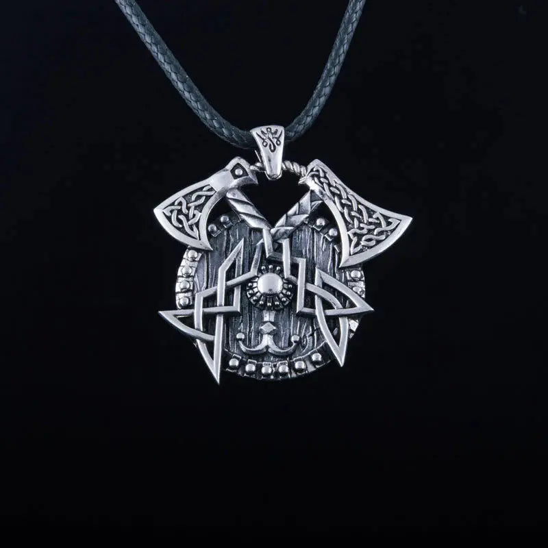 Shield Necklace (Silver) - Viking Heritage Store