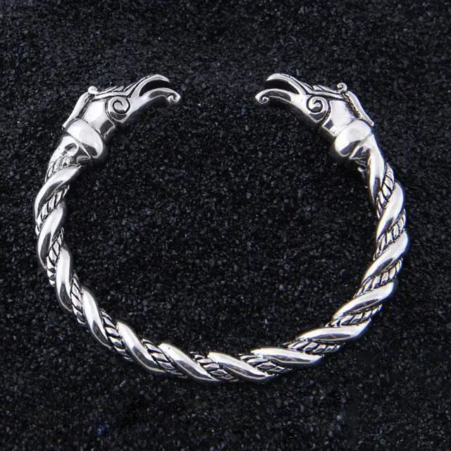 Silver Dragon Arm Ring - Viking Heritage Store