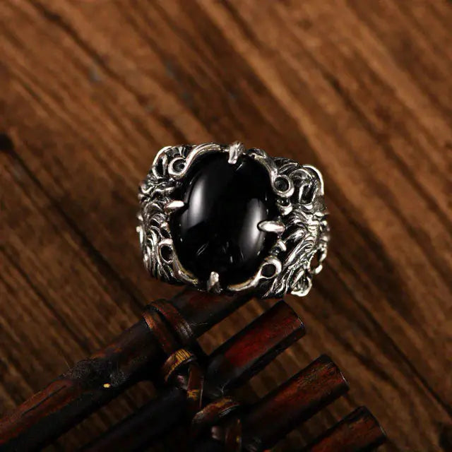 Silver Fenrir Ring - Viking Heritage Store