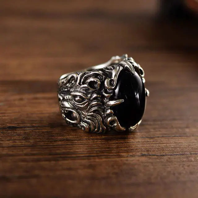 Silver Fenrir Ring - Viking Heritage Store