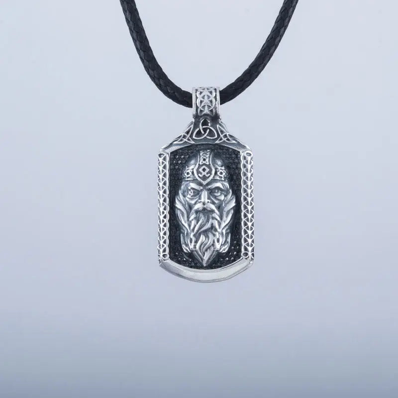 Silver Odin Necklace - Viking Heritage Store