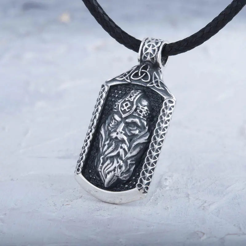 Silver Odin Necklace - Viking Heritage Store