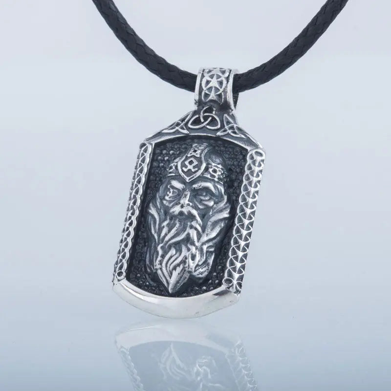 Silver Odin Necklace - Viking Heritage Store