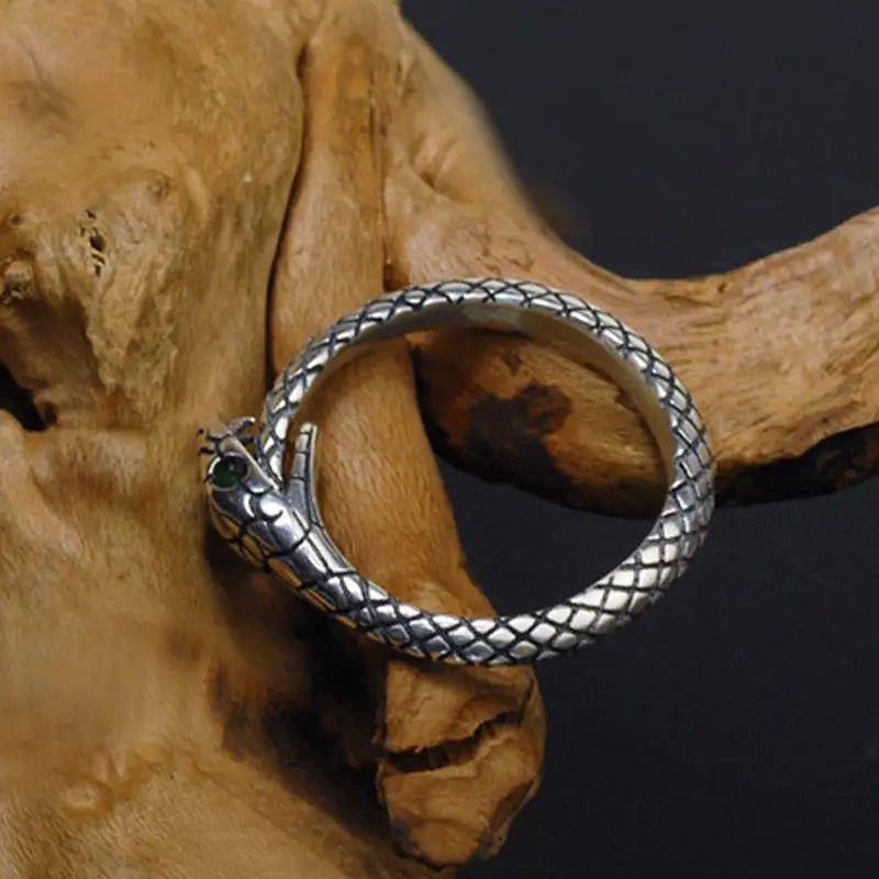 Silver Ouroboros Ring - Viking Heritage Store