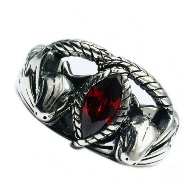 Silver Ouroboros Ring - Viking Heritage Store
