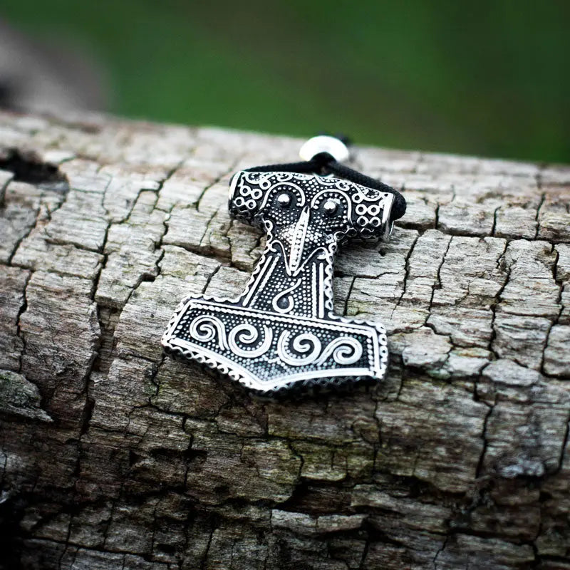 Silver Thor's Hammer Necklace - Viking Heritage Store
