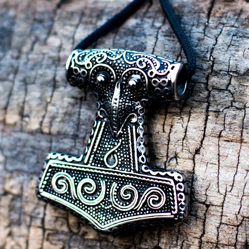 Silver Thor&#39;s Hammer Necklace - Viking Heritage Store