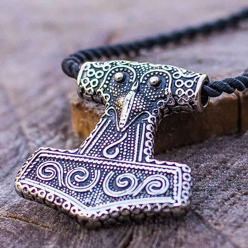 Silver Thor&#39;s Hammer Necklace - Viking Heritage Store