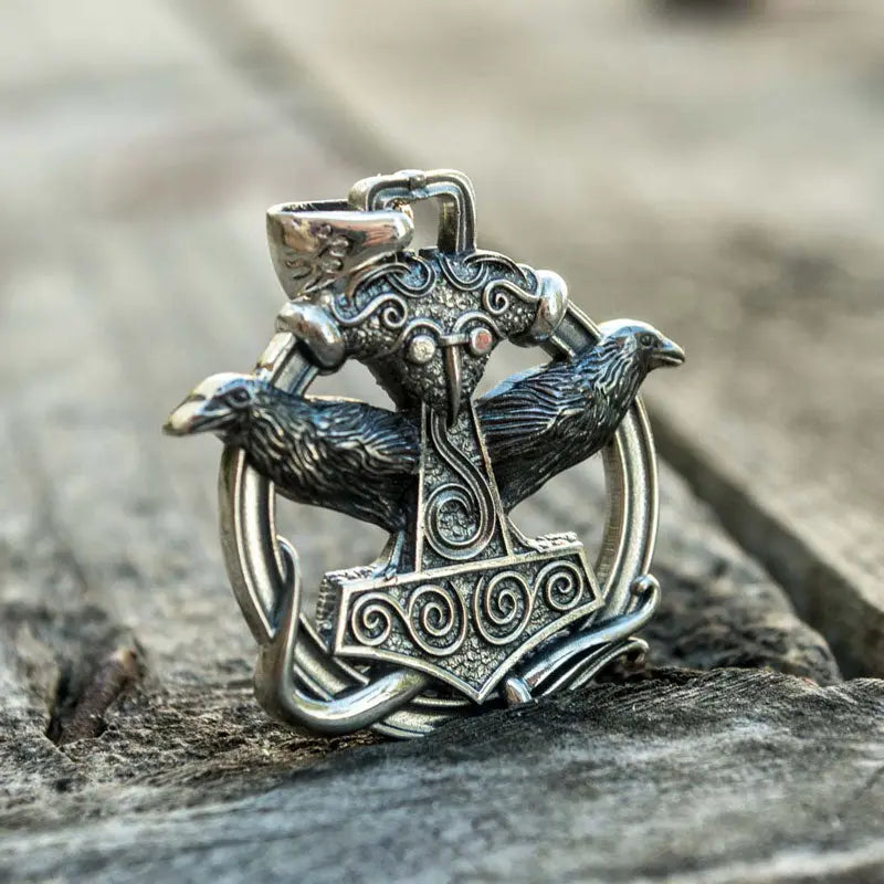 Silver Thor&#39;s Hammer Necklace - Viking Heritage Store