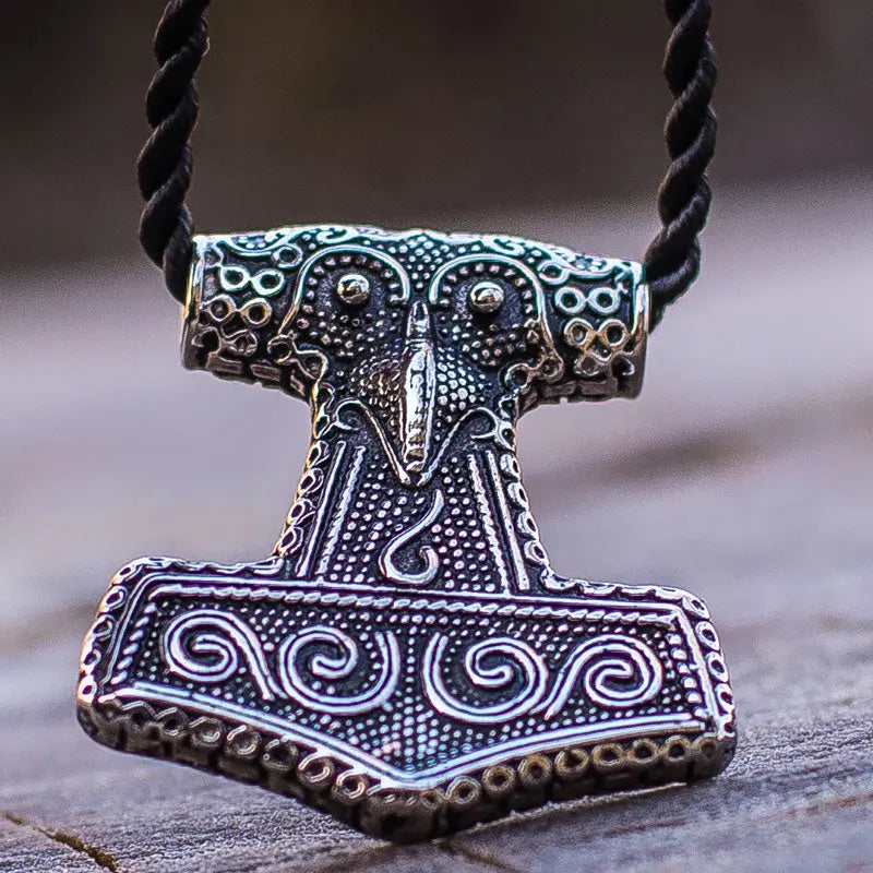 Silver Thor&#39;s Hammer Necklace - Viking Heritage Store