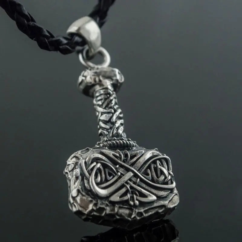 Silver Thor's Hammer Pendant - Viking Heritage Store