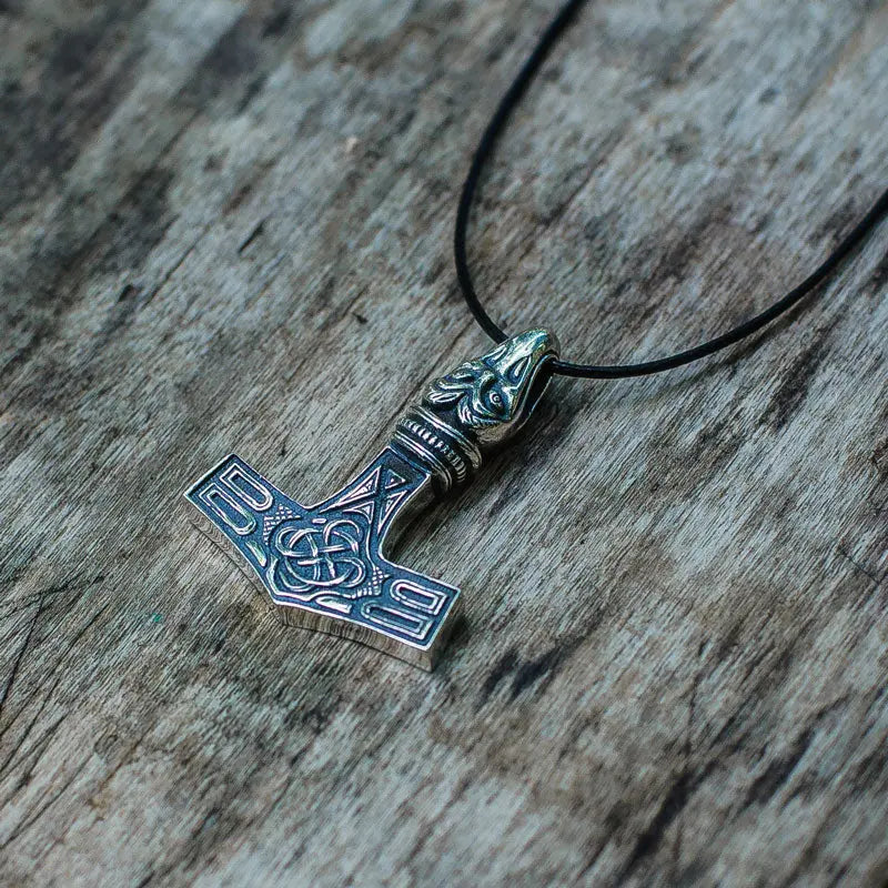 Silver Thor's Hammer Pendant - Viking Heritage Store