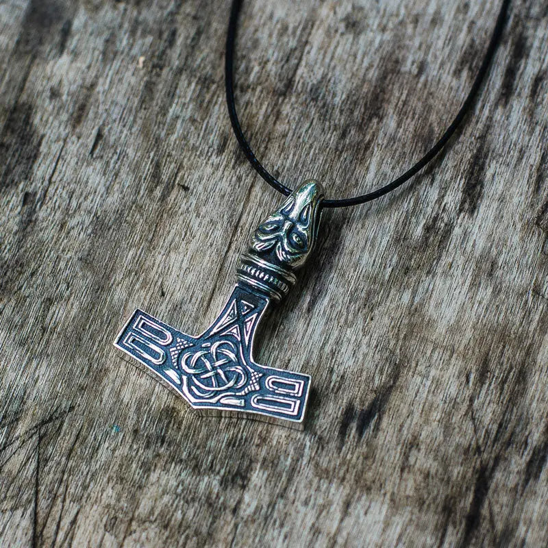 Silver Thor's Hammer Pendant - Viking Heritage Store