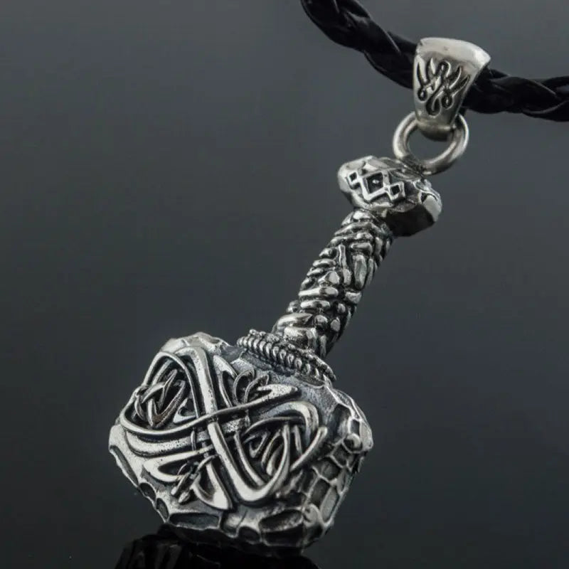 Silver Thor's Hammer Pendant - Viking Heritage Store