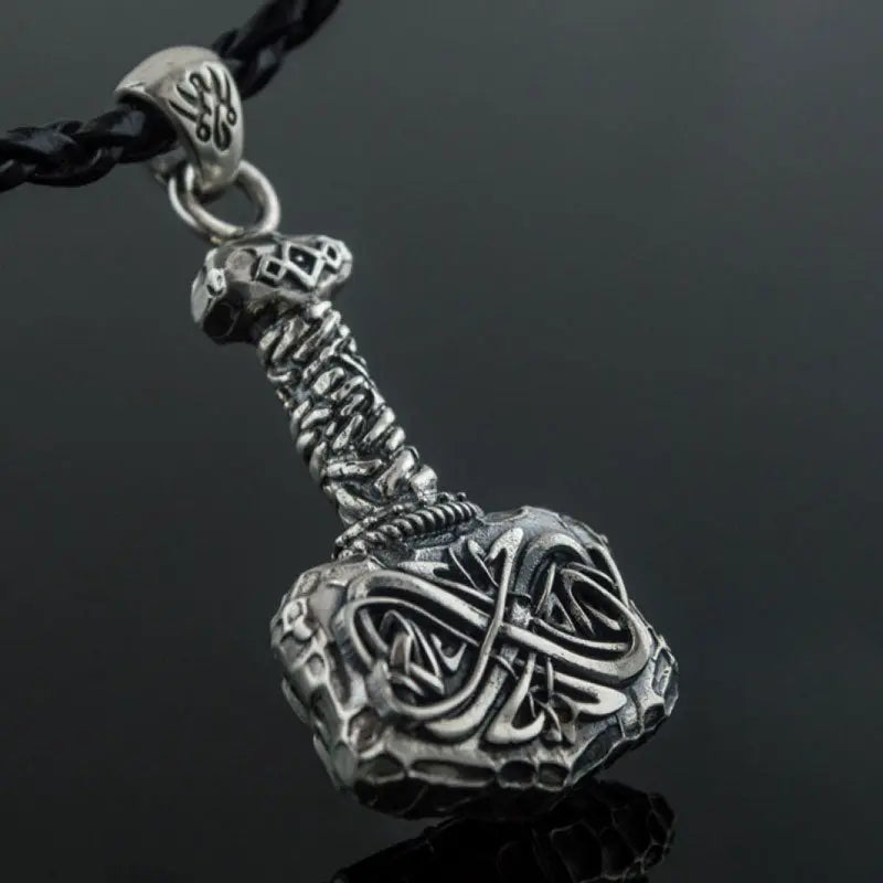 Silver Thor&#39;s Hammer Pendant - Viking Heritage Store