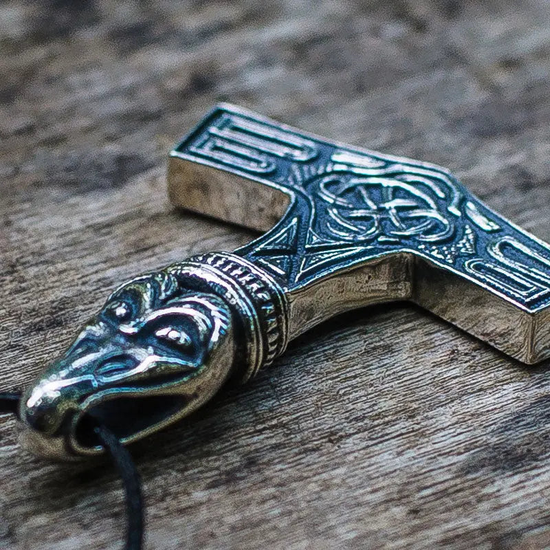 Silver Thor's Hammer Pendant - Viking Heritage Store
