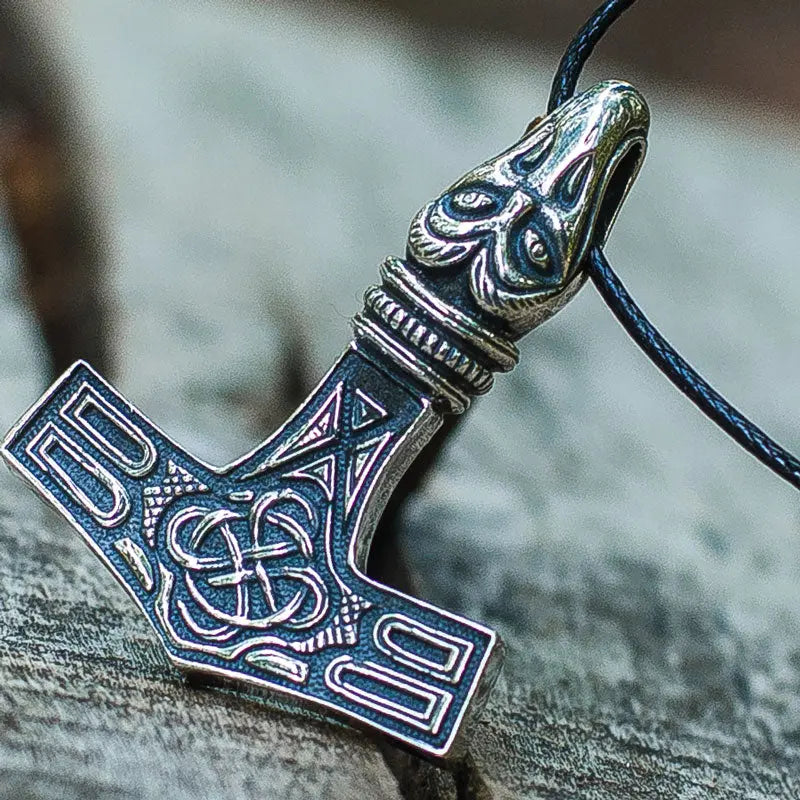 Silver Thor's Hammer Pendant - Viking Heritage Store