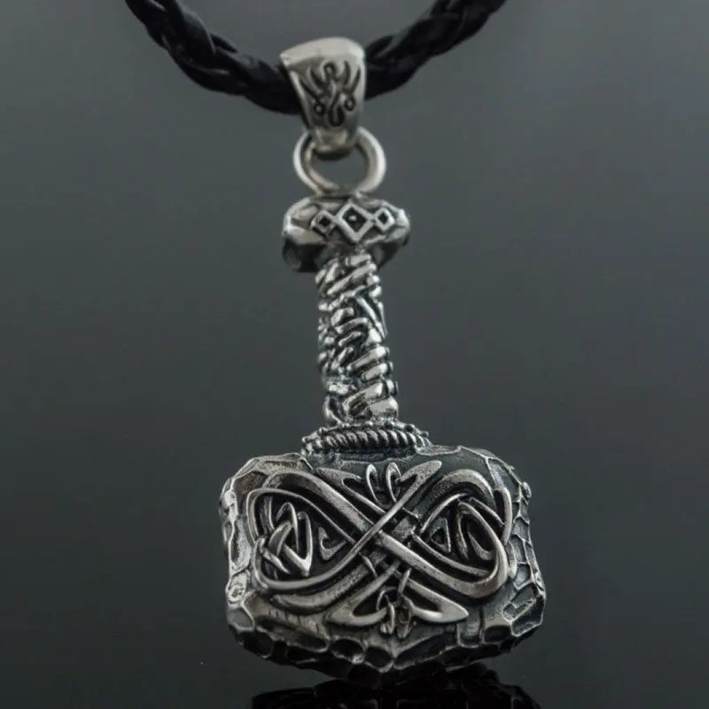 Silver Thor's Hammer Pendant - Viking Heritage Store