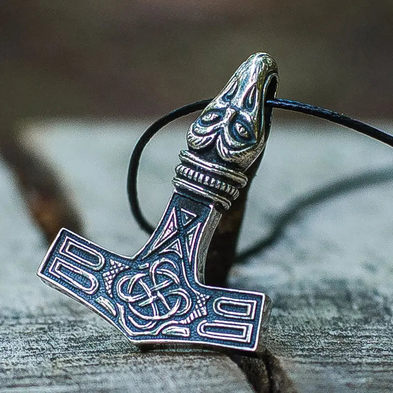 Silver Thor's Hammer Pendant - Viking Heritage Store