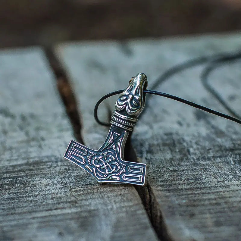 Silver Thor's Hammer Pendant - Viking Heritage Store