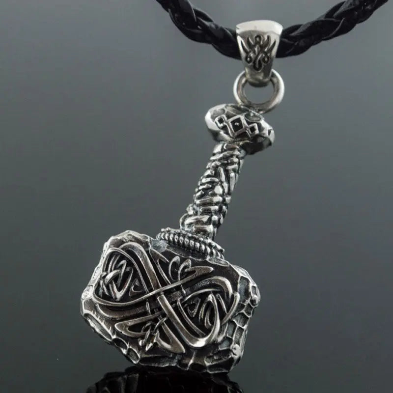 Silver Thor&#39;s Hammer Pendant - Viking Heritage Store