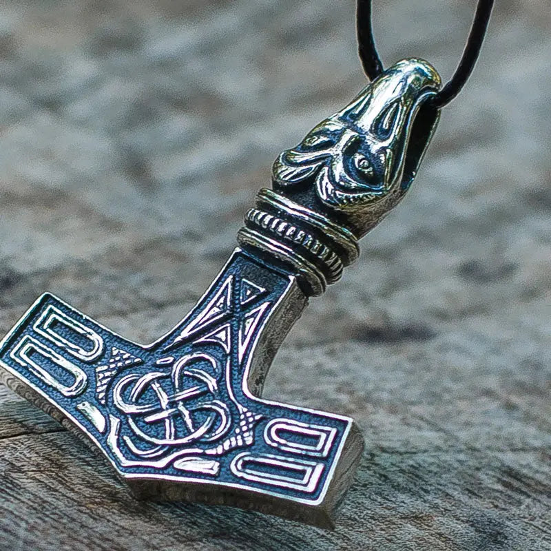 Silver Thor&#39;s Hammer Pendant - Viking Heritage Store
