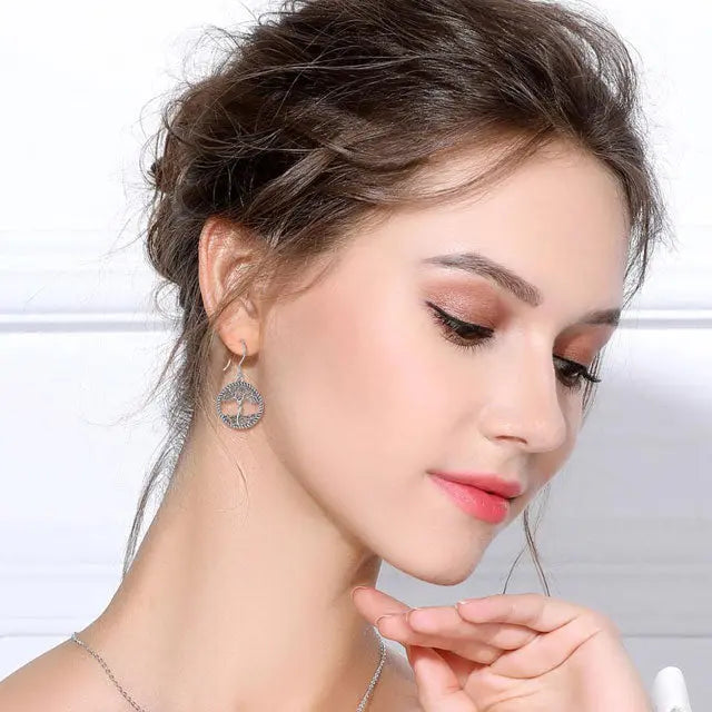 Silver Tree of Life Earrings - Viking Heritage Store