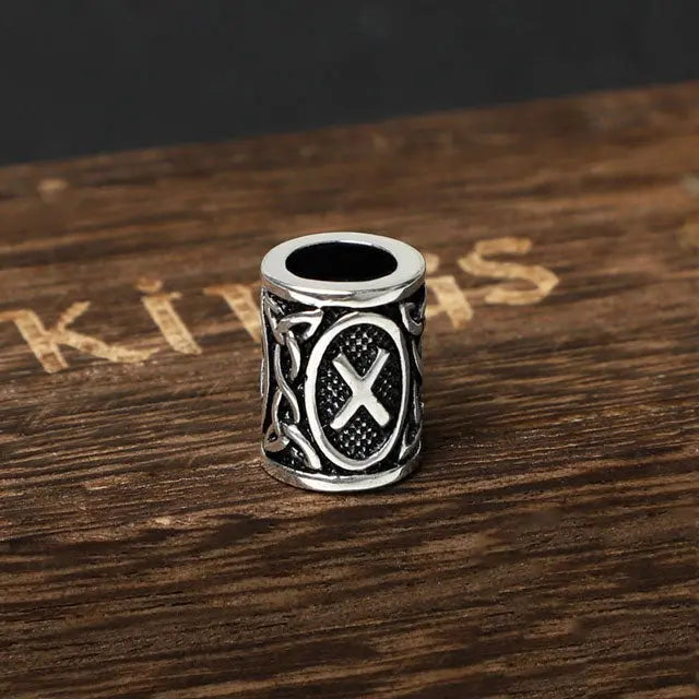 Silver Viking beard Bead Gebo - Viking Heritage Store