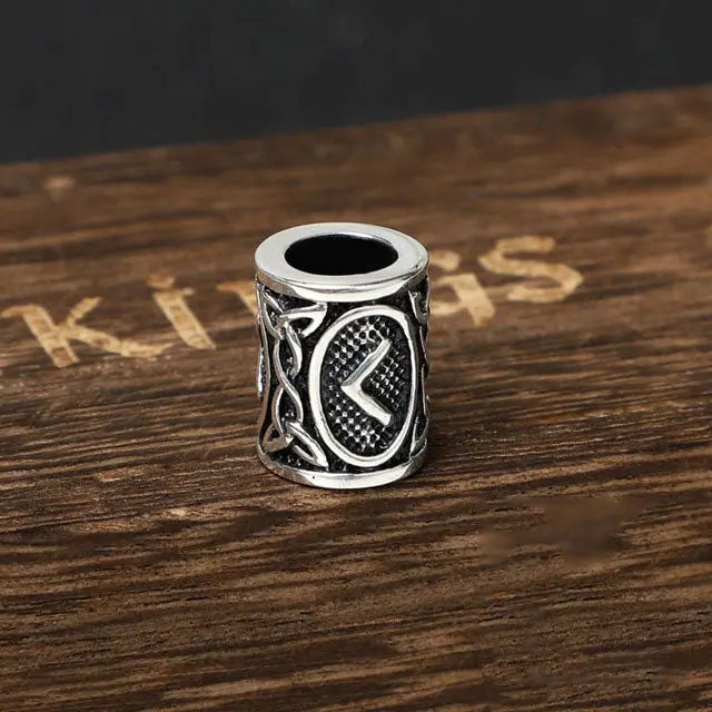 Silver Viking beard Beads Kaunaz - Viking Heritage Store