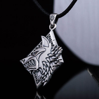 Silver Wolf Necklace - Viking Heritage Store