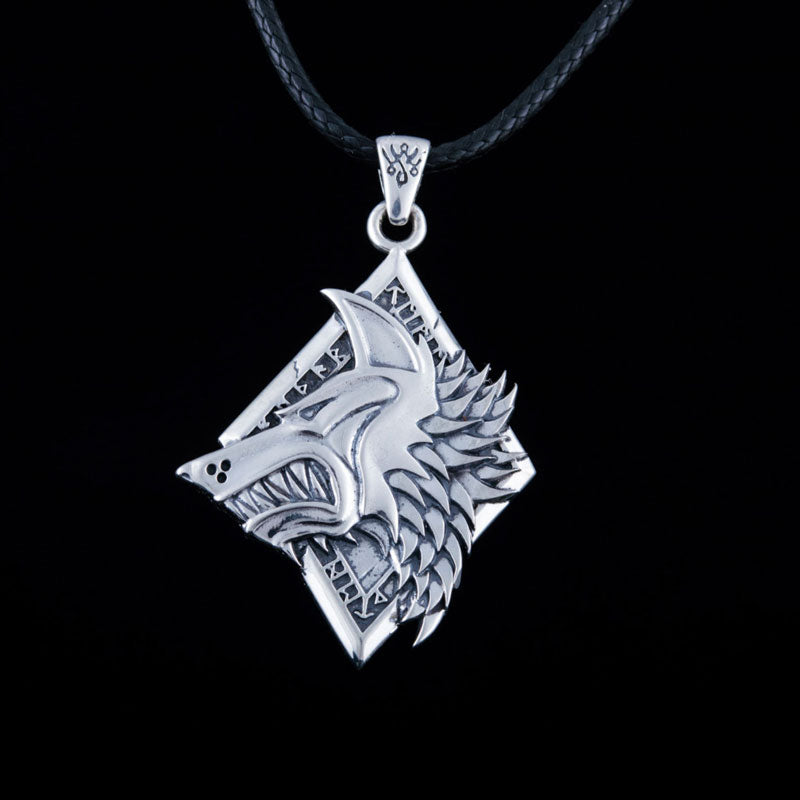 Silver Wolf Necklace - Viking Heritage Store
