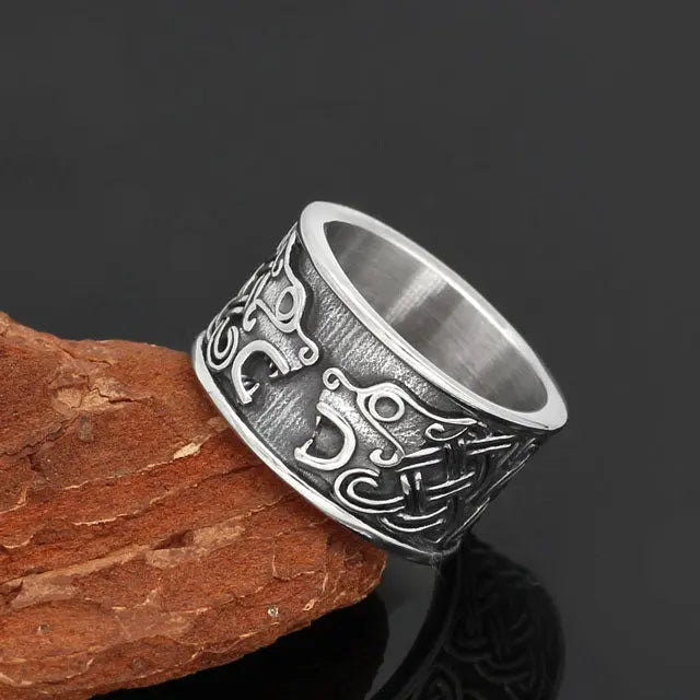 Anillo Skoll y Hati | Herencia vikinga - Viking Heritage Store