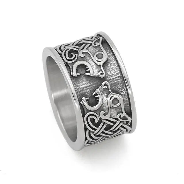 Anillo Skoll y Hati | Herencia vikinga - Viking Heritage Store