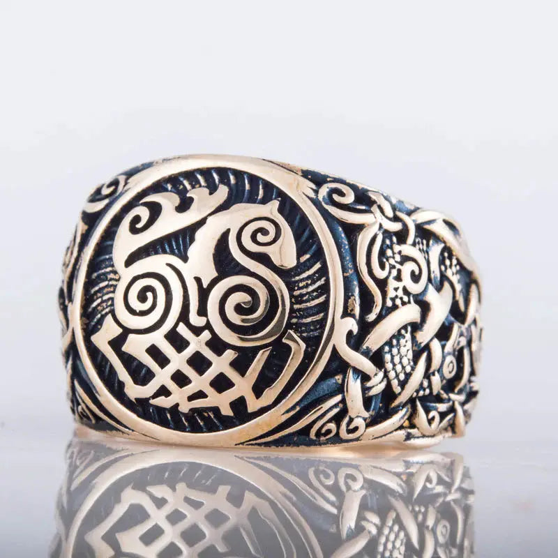 Sleipnir Ring (Solid Bronze) - Viking Heritage Store
